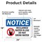 Signmission Reclaimed Water In Use Do Not Sign With Symbol, 24 in W x Rectangle, Vinyl Decal OS-2PACK-NS-D-1824-L-17997 - alternate 3